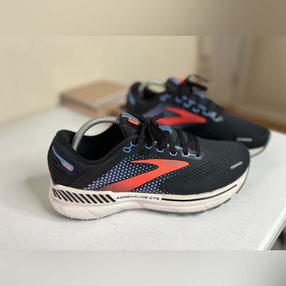 Brooks Shoes - Brooks Adrenaline GTS 22 Black Purple Coral Women’s Sneakers Size 8.5